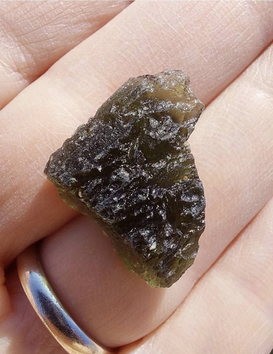 Moldavite Piece, CHLUM, 3.51g, Tektite (Ref: 1053)
