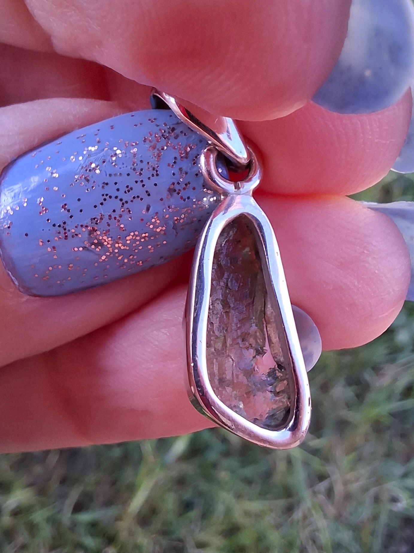 Moldavite Pendant, 925 Silver, Tektite (Ref: P94)