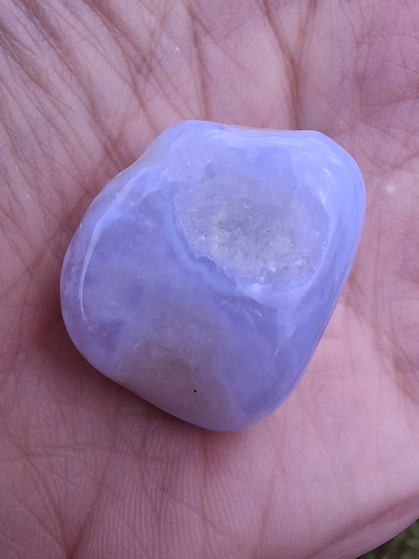 Blue Lace Agate, Tumble Stone, Crystal (Ref: T140)