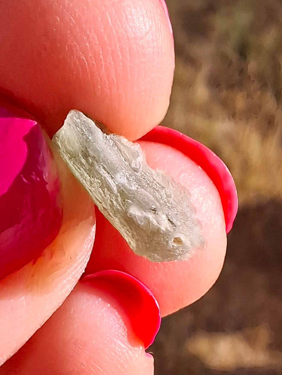 Moldavite Piece, SNOWFLAKE, FROSTED, BRUSNA, Tektite (Ref: 1494)