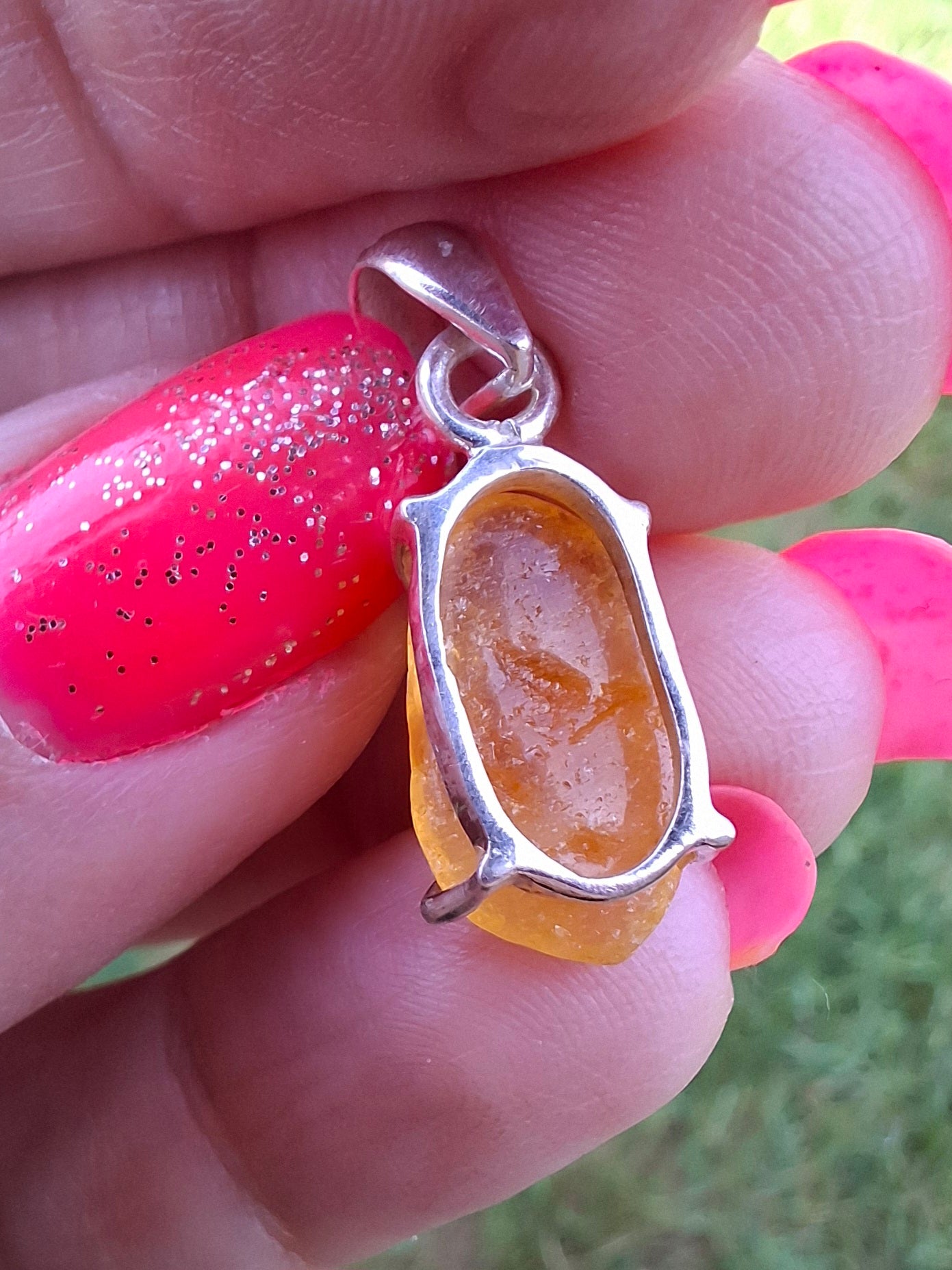 Baltic Amber Pendant, 925 Silver, Fossil (Ref: AP23)