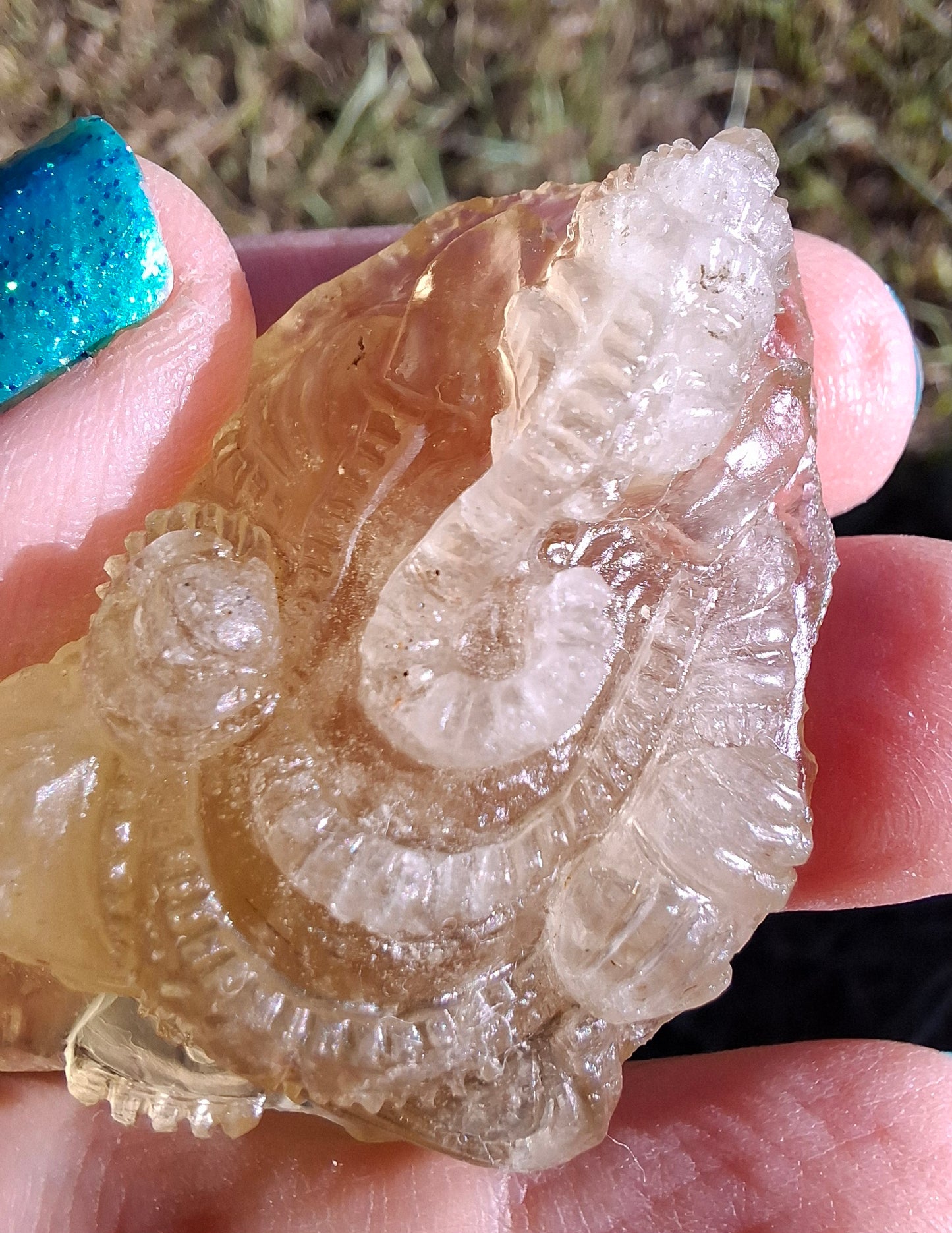 Libyan Desert Glass carving, GANESHA, 26.47g, Tektite (Ref: Ganesha1)