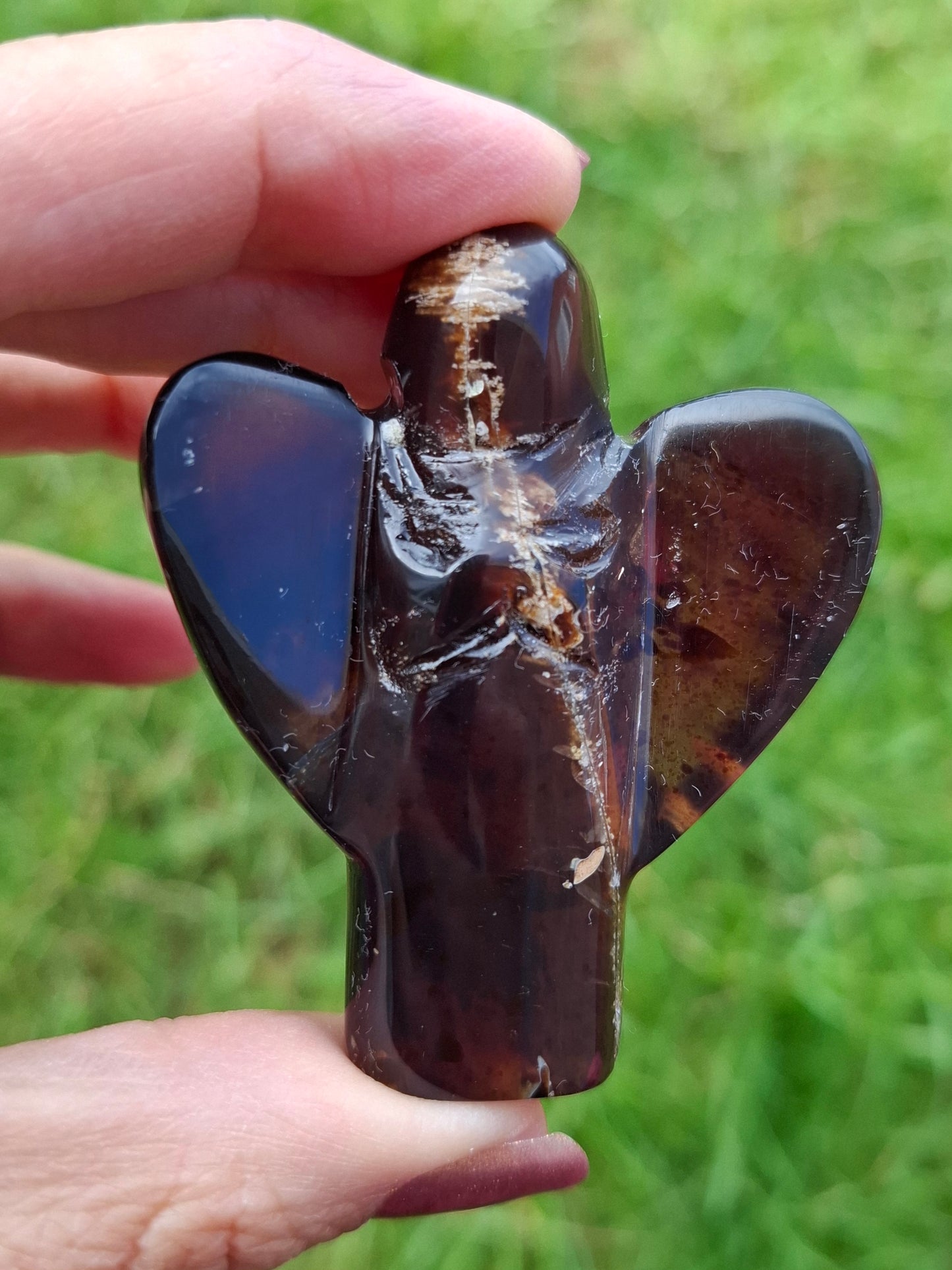 Red Amber Angel, 22.65, Carving, Fossil (Ref: AA3)