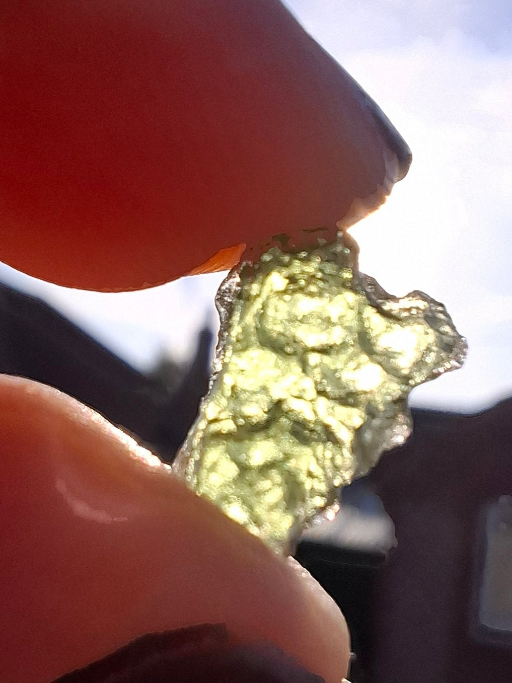 Moldavite Piece, 0.60g, Tektite (Ref: 1385)