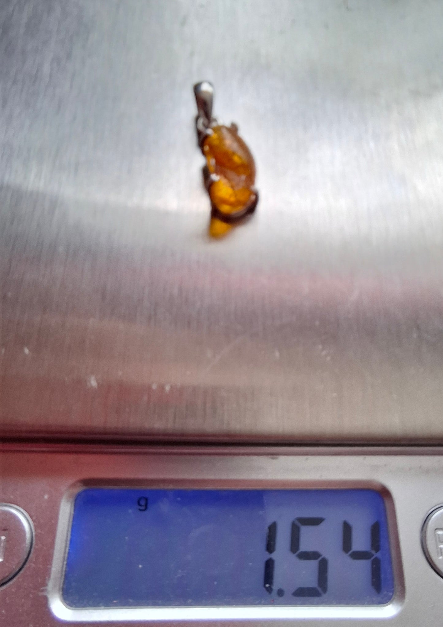 Baltic Amber Pendant, 925 Silver, Fossil (Ref: AP21)