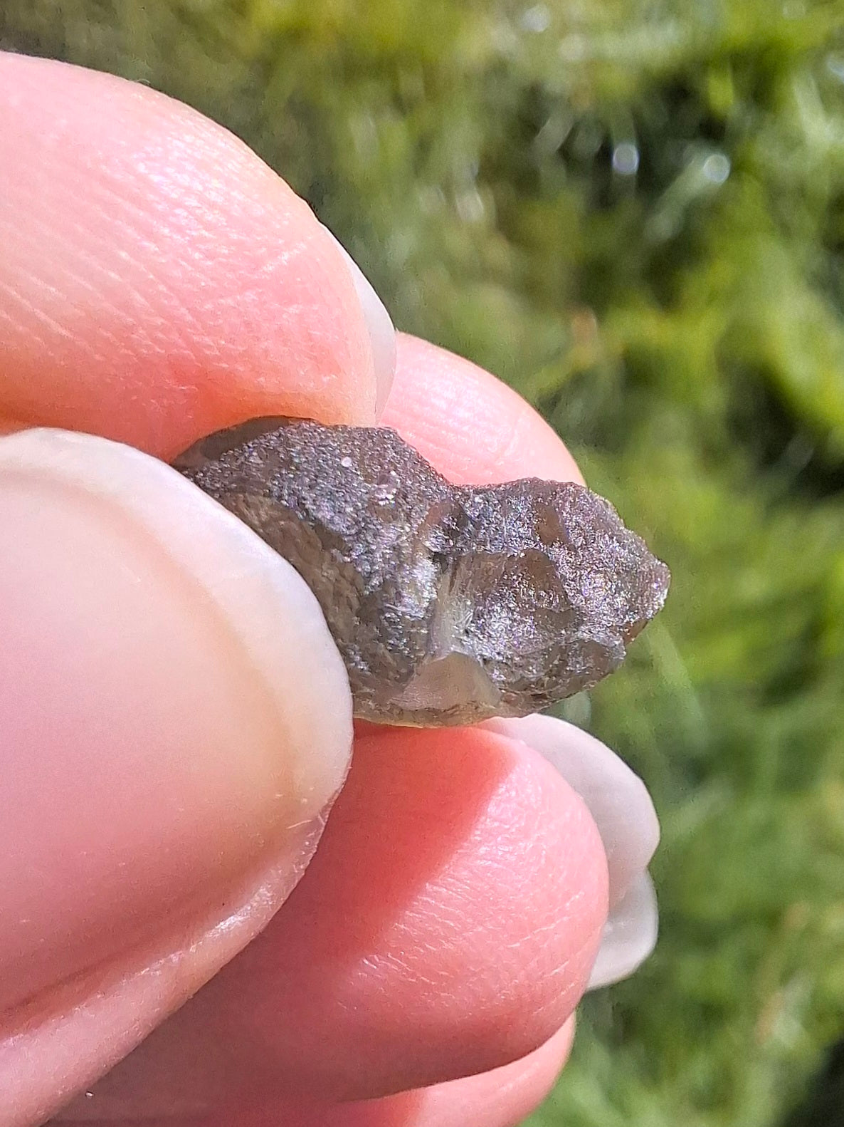 DRILLED, Moldavite Piece, 0.96g, Tektite (Ref: D27)