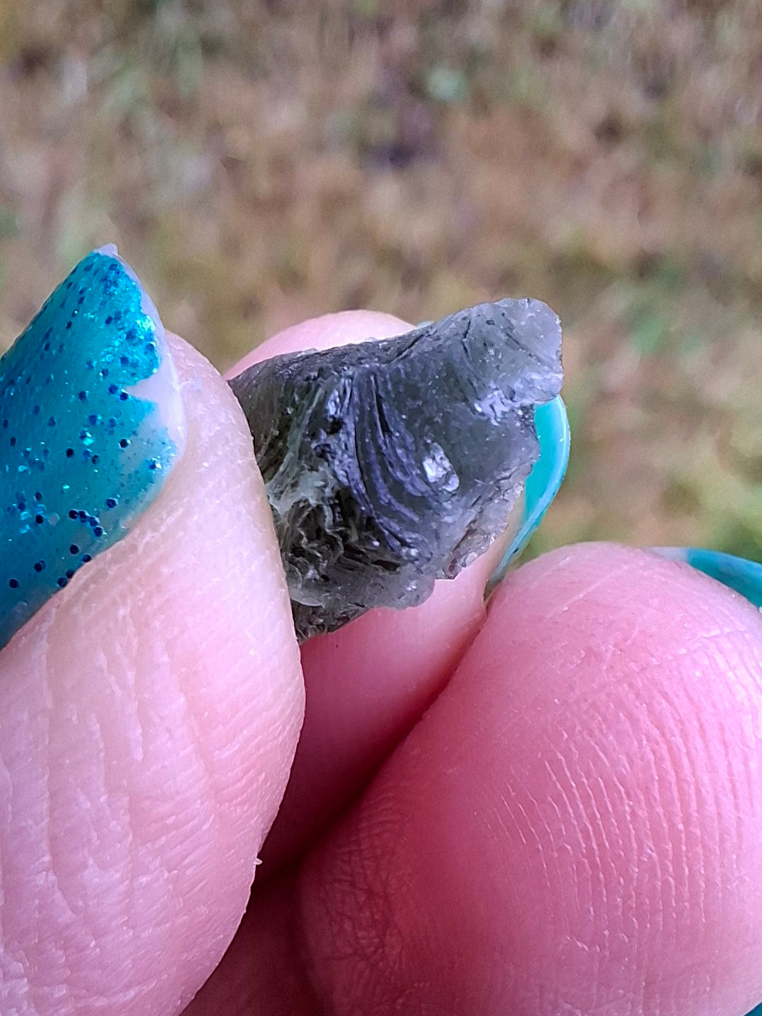 Moldavite Piece, 0.92g, Tektite (Ref: 1418)