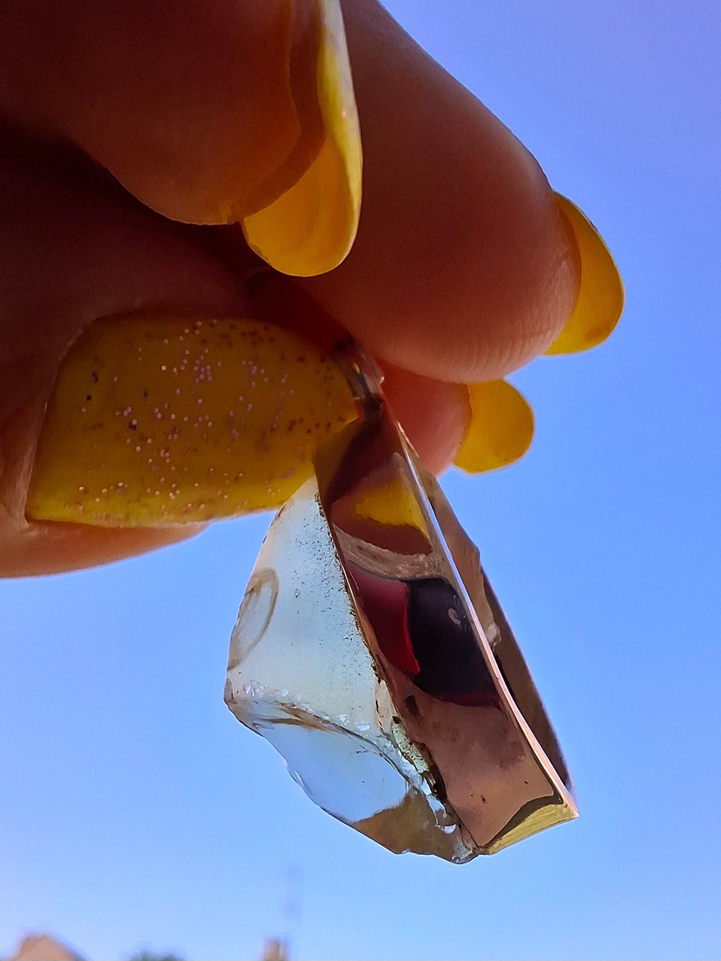 Libyan Desert Glass Pendant, 925 Silver, Tektite (Ref: LP112)