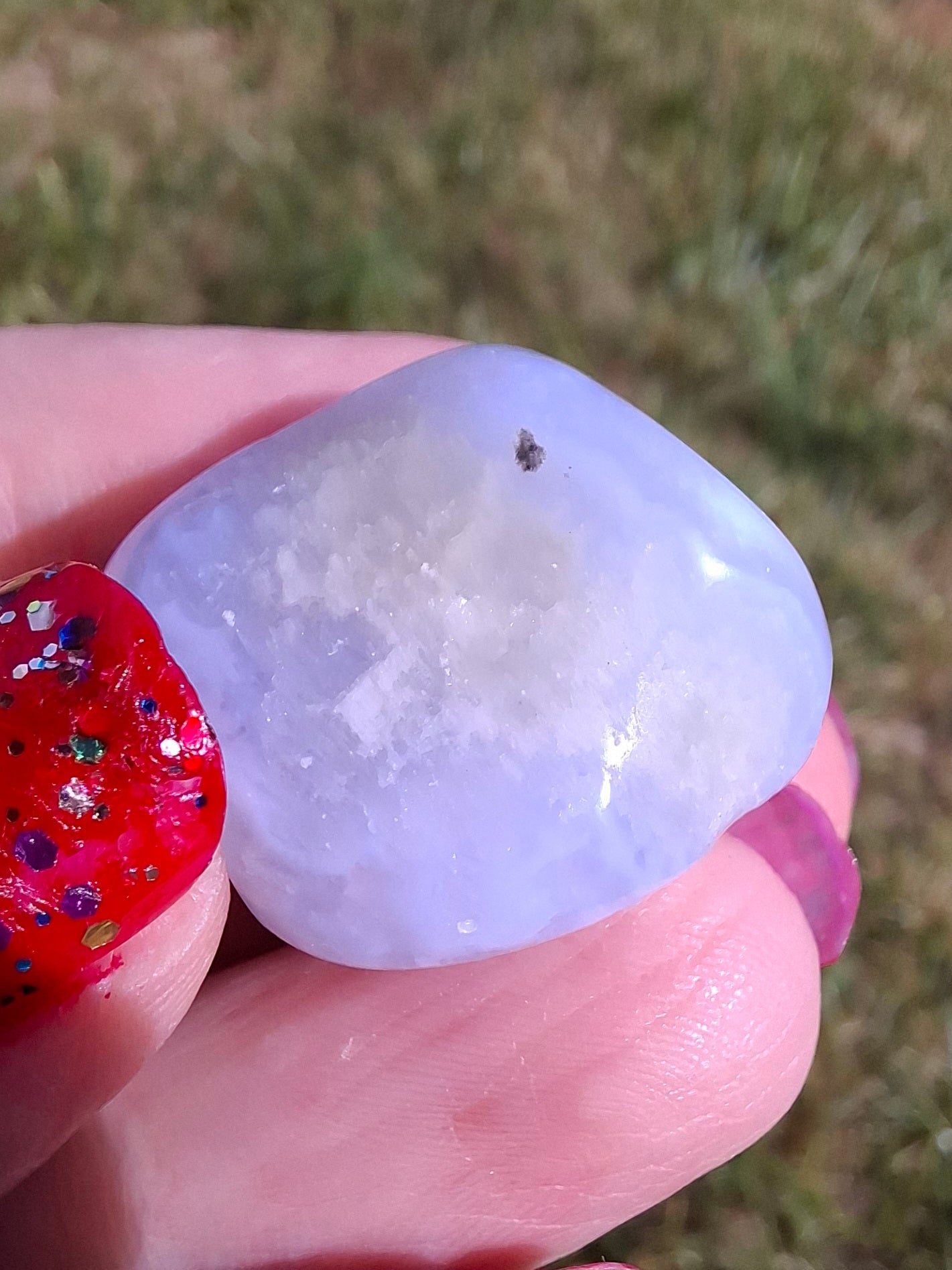 Blue Lace Agate, Tumble Stone, Crystal (Ref: T140)