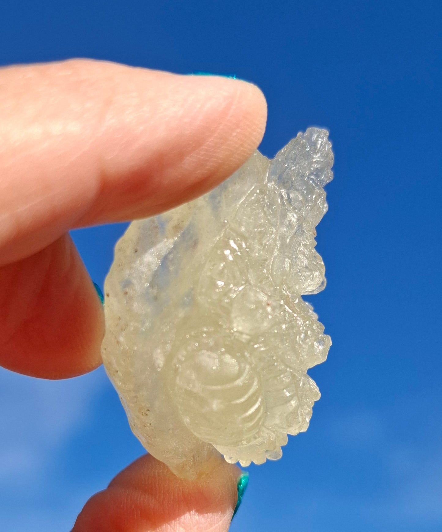 Libyan Desert Glass GANESHA carving, 20.76g, Tektite (Ref: Ganesha4)