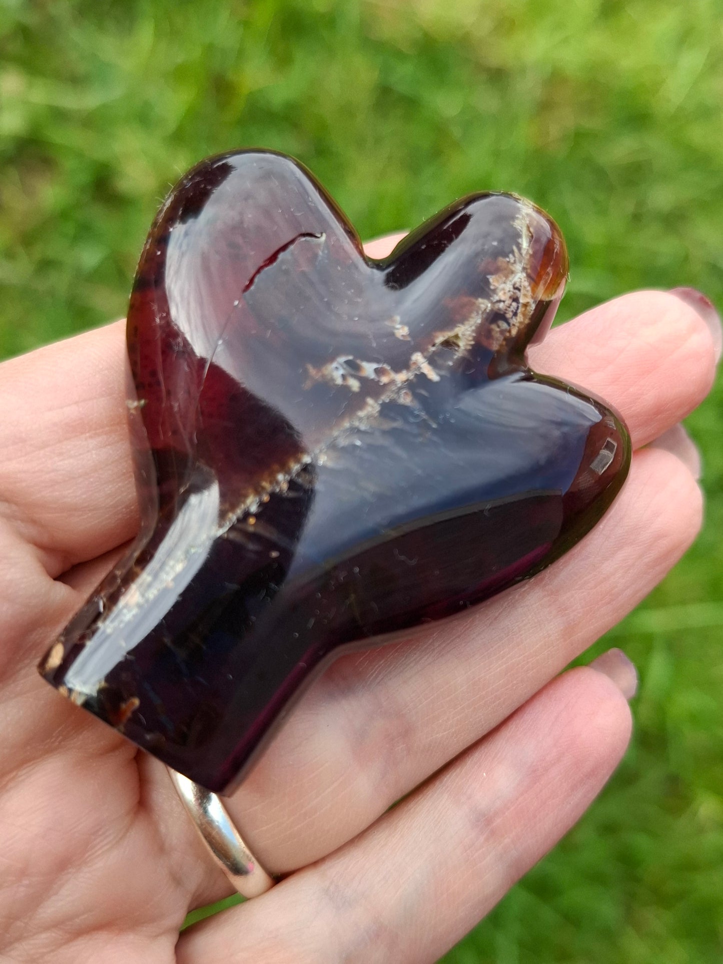 Red Amber Angel, 22.65, Carving, Fossil (Ref: AA3)