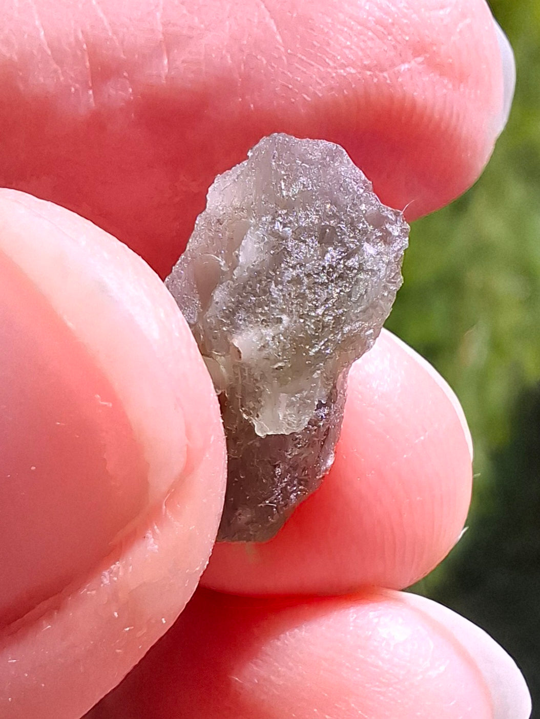 DRILLED, Moldavite Piece, 1.07g, Tektite (Ref: D17)