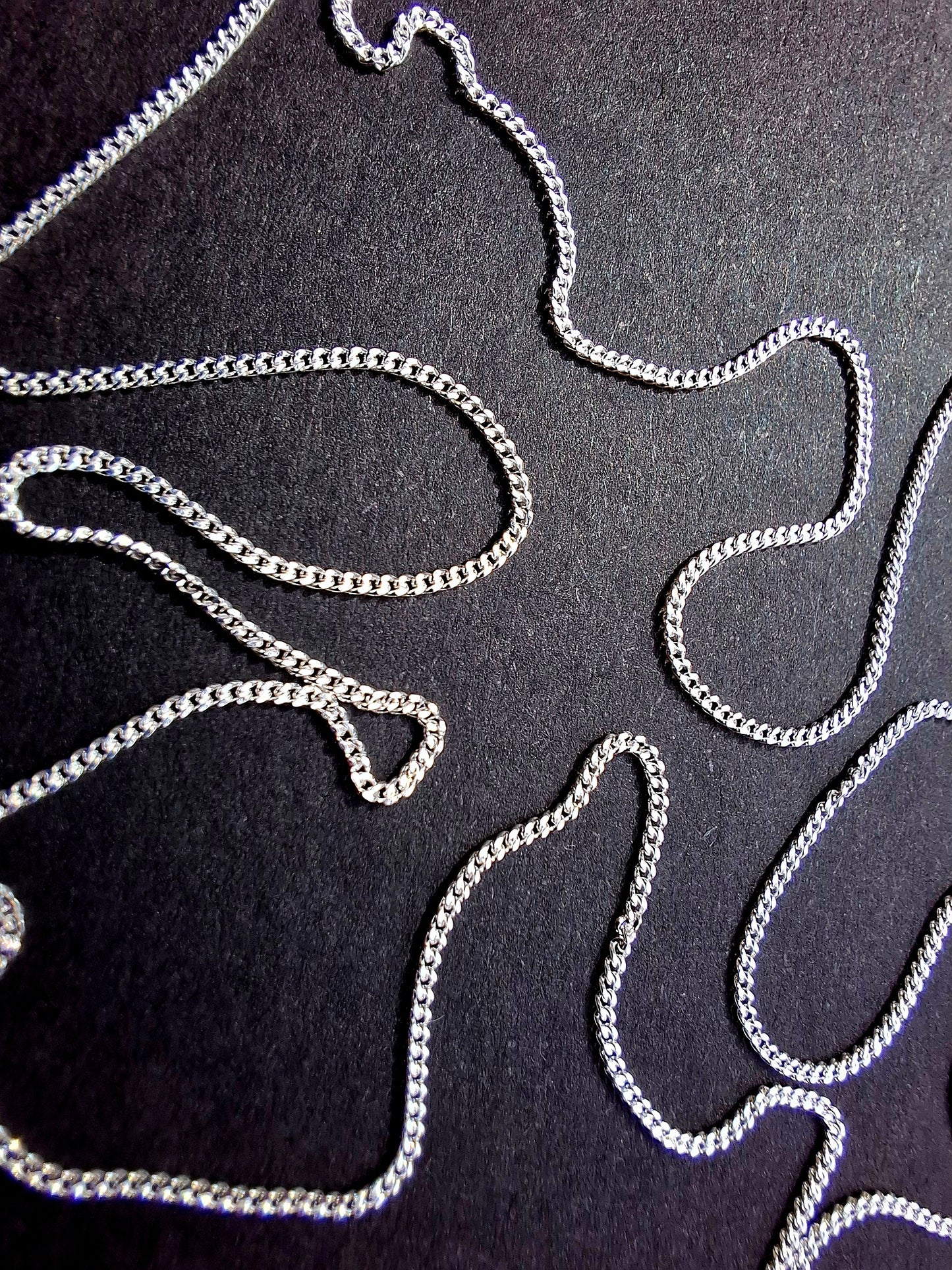 Curb Diamond cut, 0.9mm, 20 inch, 925 Silver CHAIN (Ref: chain-4)