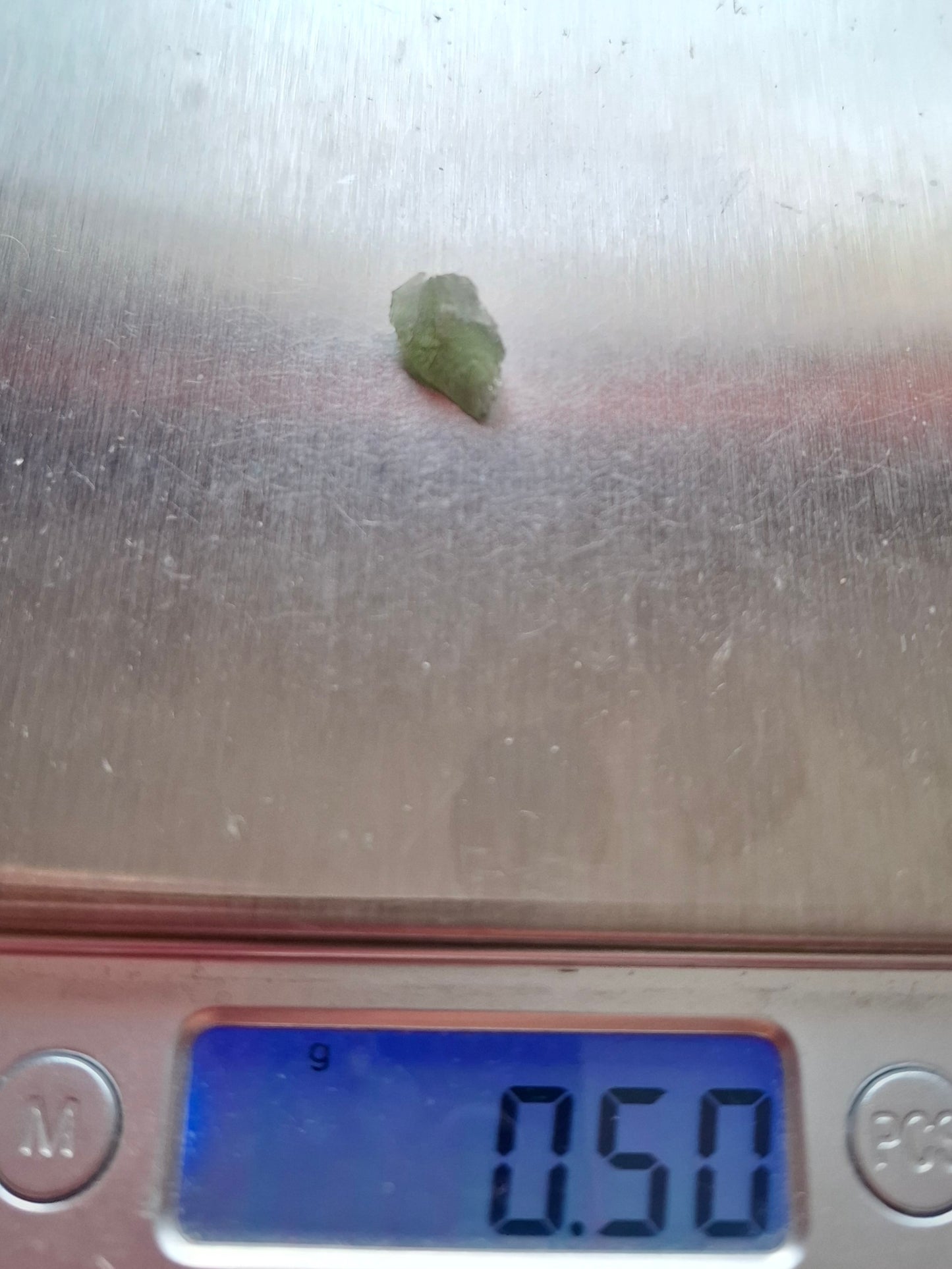 Moldavite Piece, SNOWFLAKE, FROSTED, BRUSNA, 0.50g, Tektite (Ref: 1498)