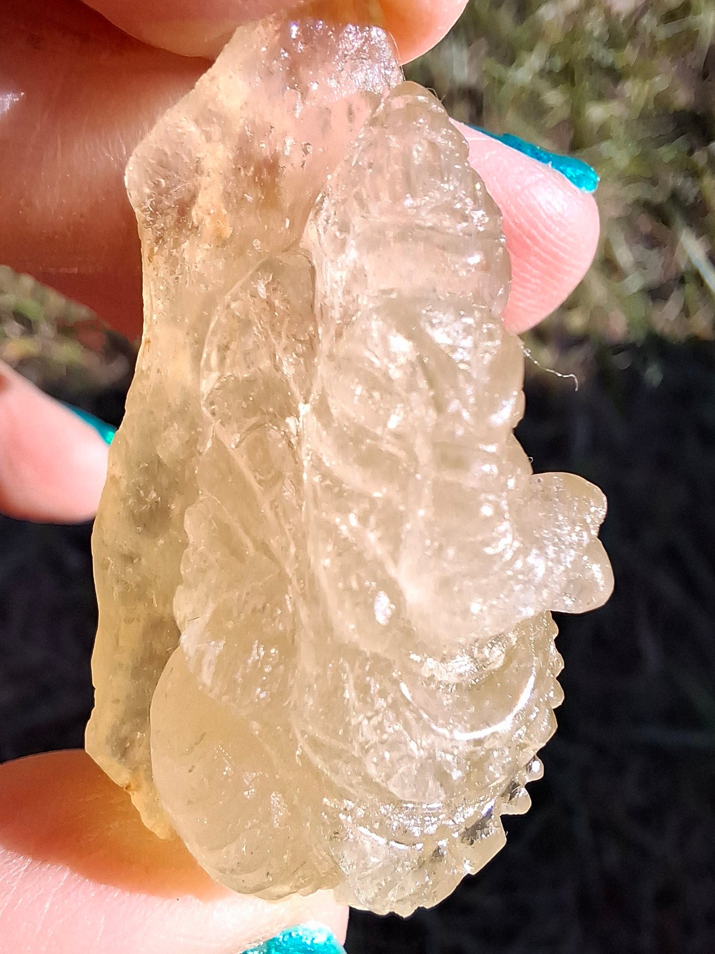 Libyan Desert Glass GANESHA carving, 18.39g, Tektite (Ref: Ganesha3)