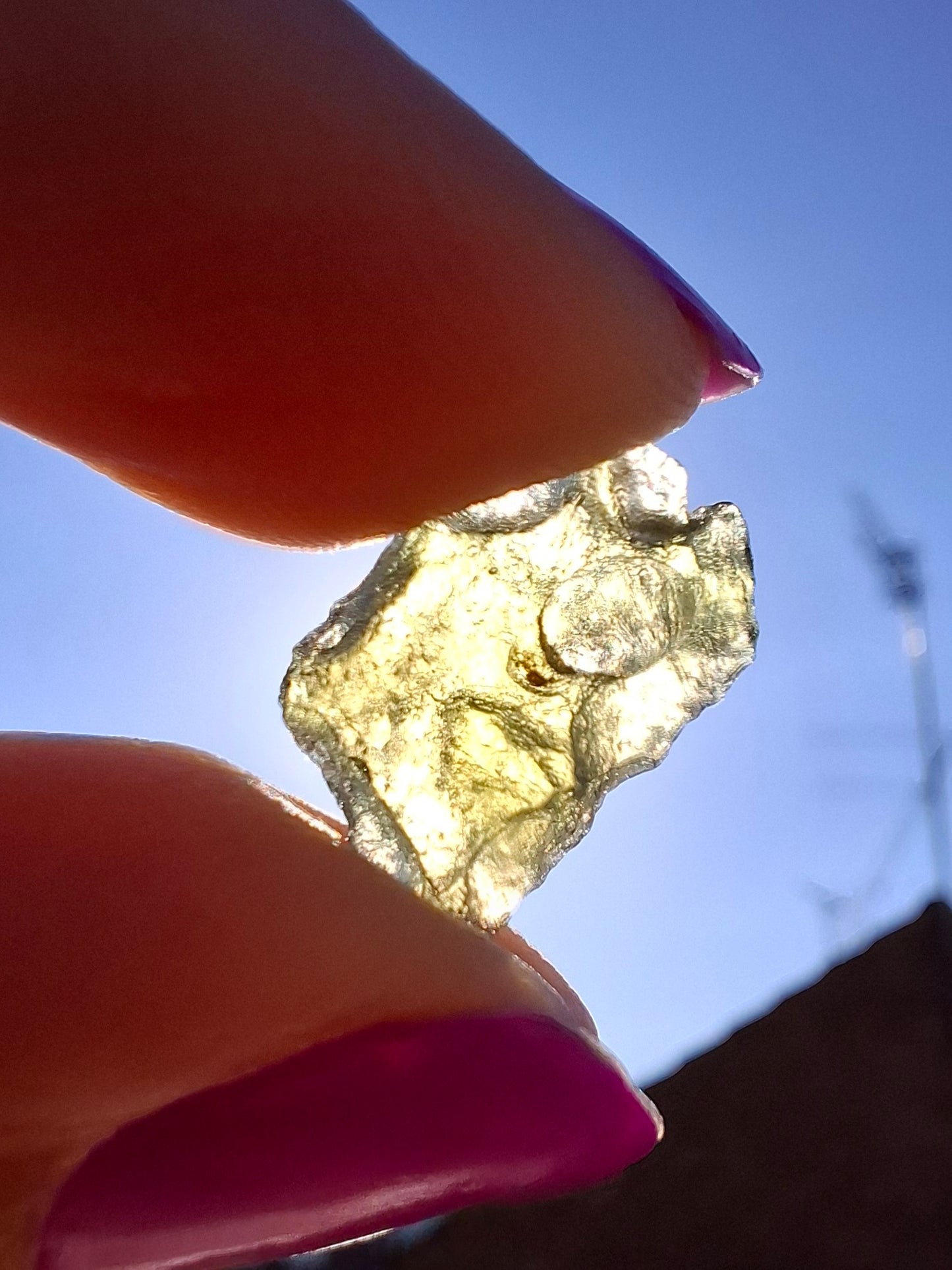 Moldavite Piece, 0.82g, Tektite (Ref: 1454)