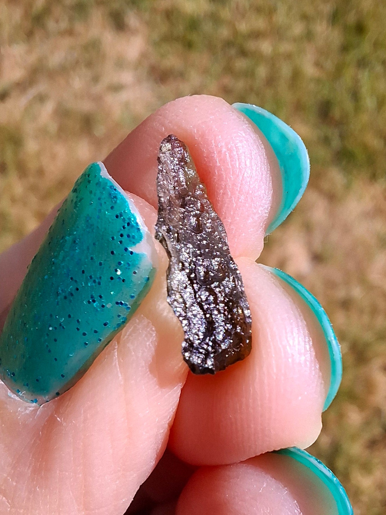 Moldavite small Piece, 0.34g, Tektite (Ref: 1421)
