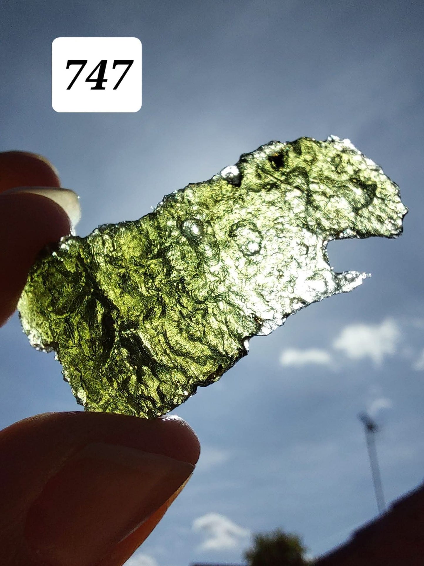 Moldavite Piece, MALY CHLUM, 5.57g, Tektite (Ref: 747)