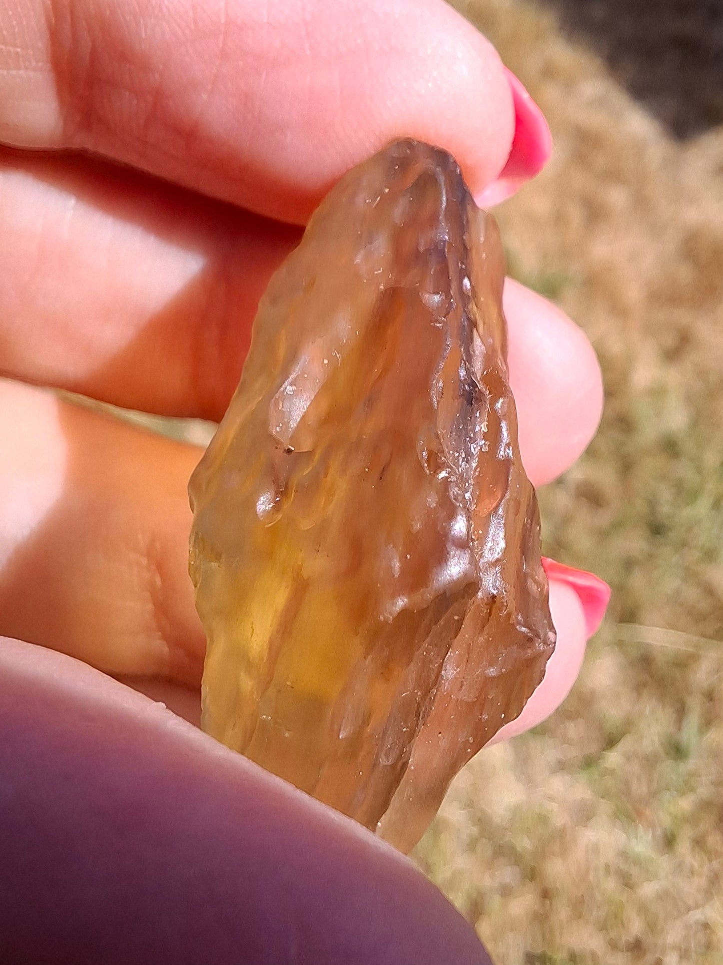 Libyan Desert Glass (darker) Piece, 8.76g, Tektite (Ref: L1367)