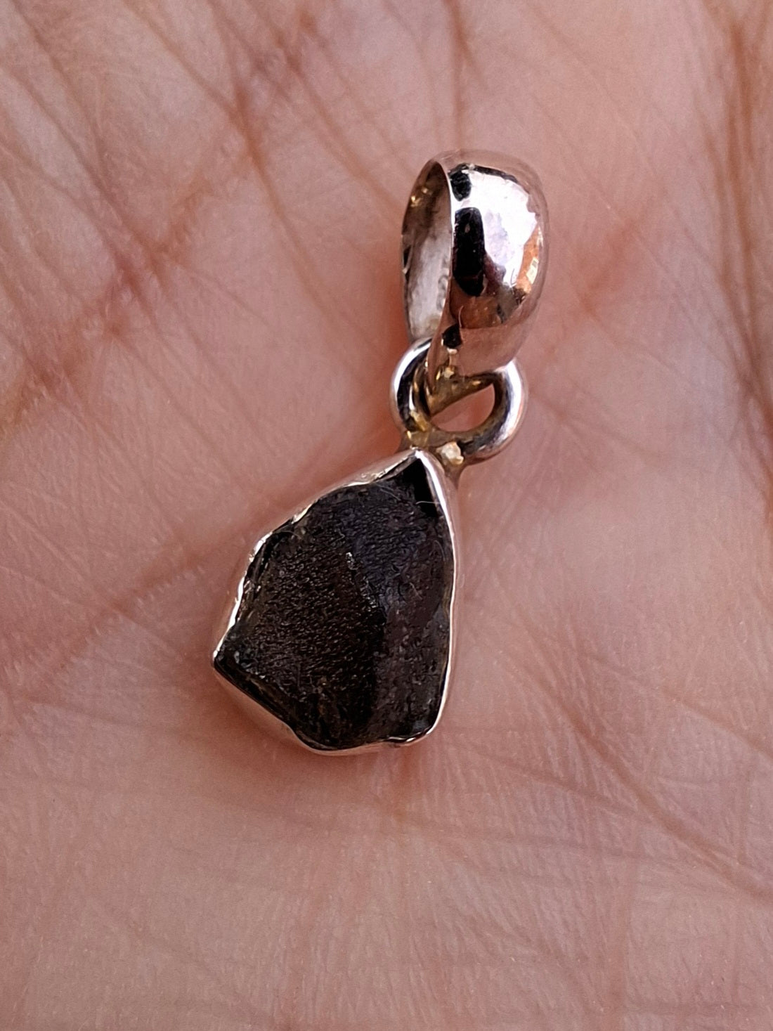 Moldavite Pendant, 925 Silver, Tektite (Ref: P59)