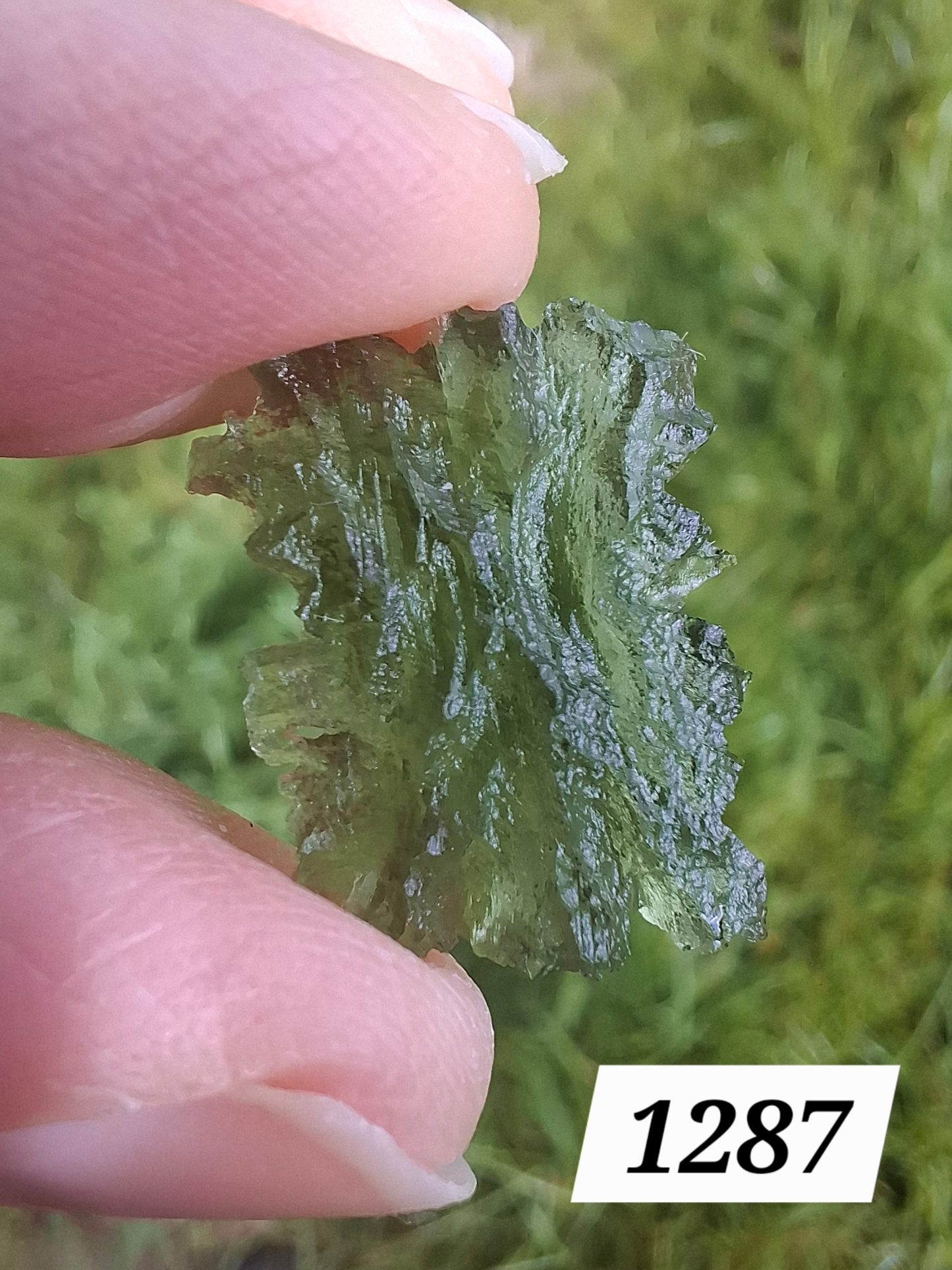 Moldavite Piece, JEZKOVNA BESEDNICE, 1.52g, Tektite (Ref: 1287)