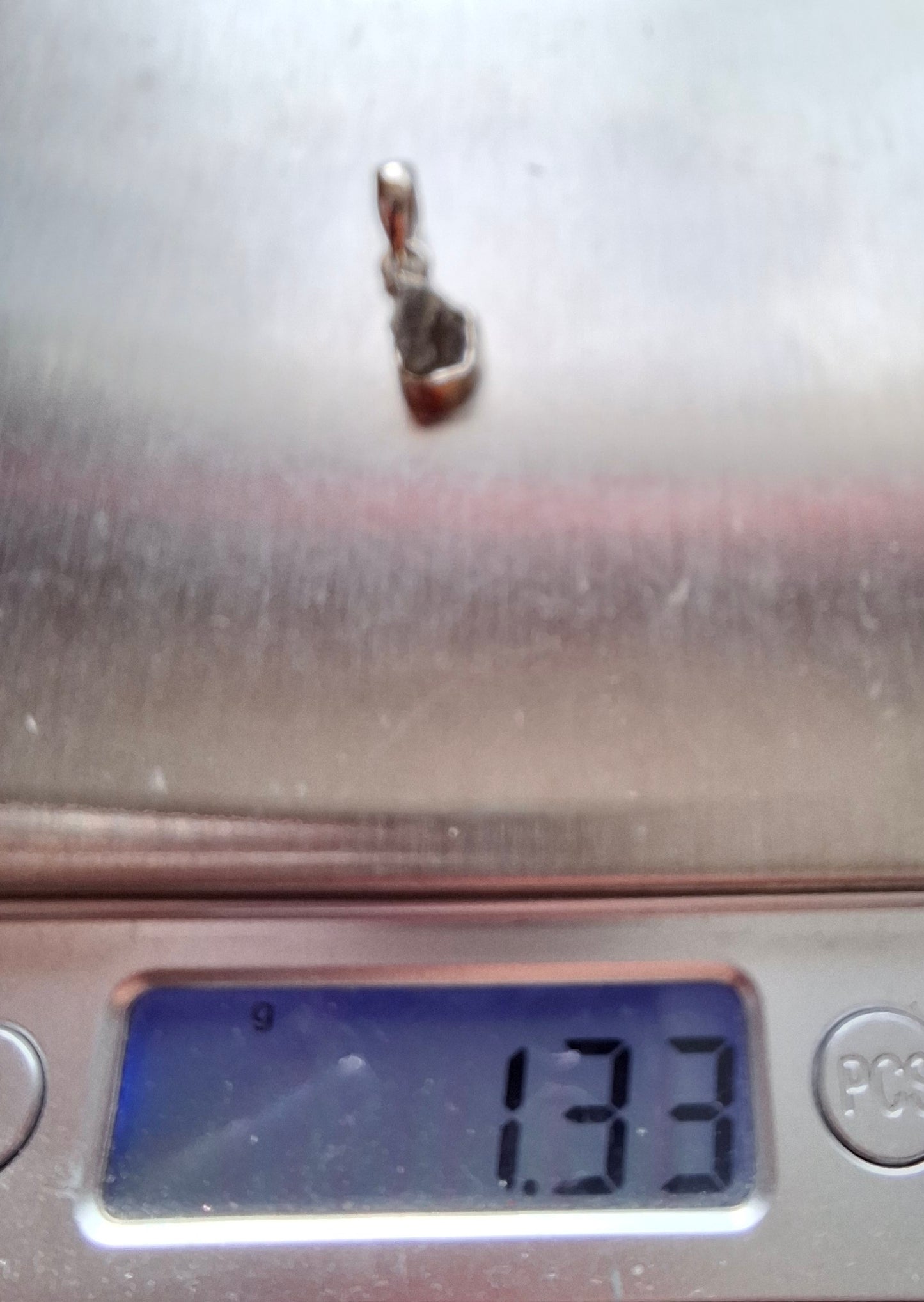 Moldavite Pendant, 925 Silver, Tektite (Ref: P47)