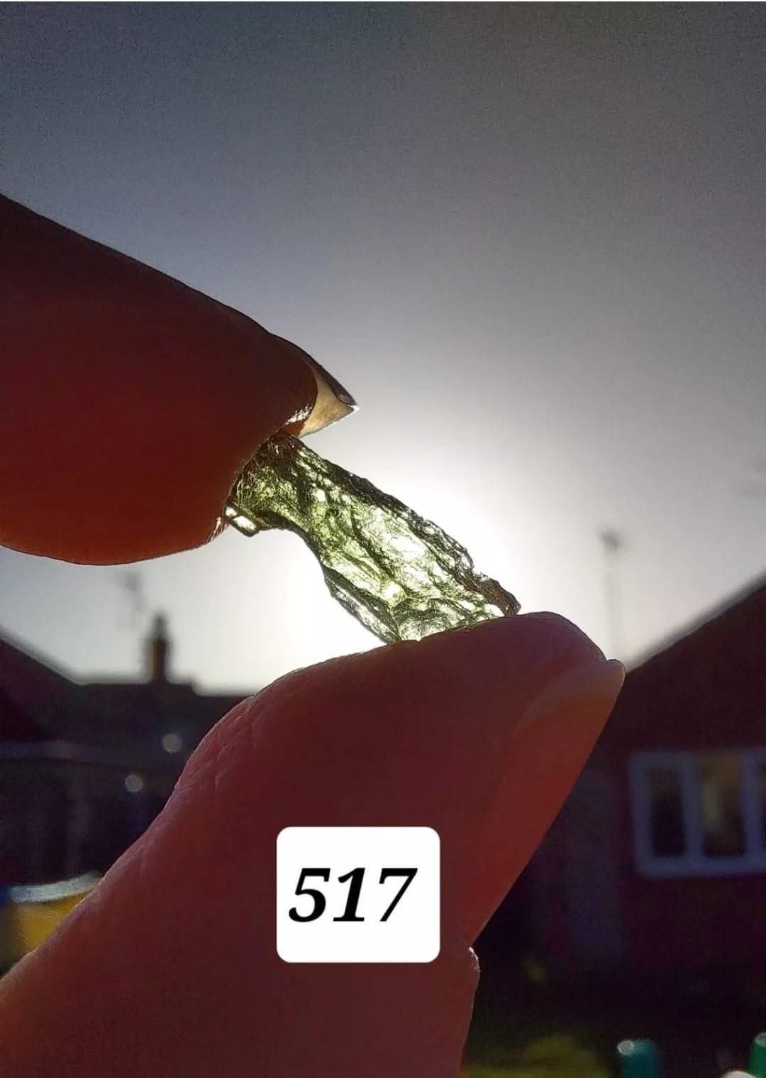 Moldavite Small Piece, 0.39g, Tektite (Ref: 517)