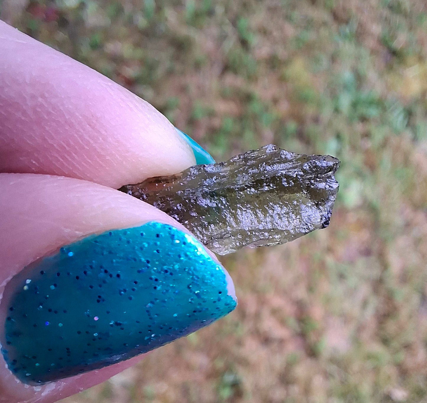 Moldavite Piece, 0.44g, Tektite (Ref: 1420)