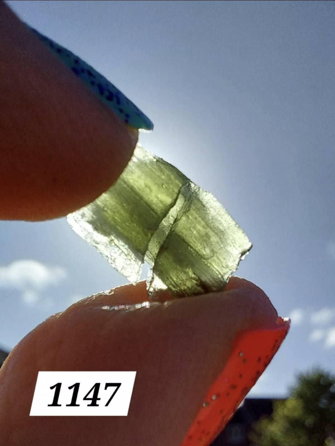 Moldavite Piece, 0.74g, Tektite (Ref: 1147)