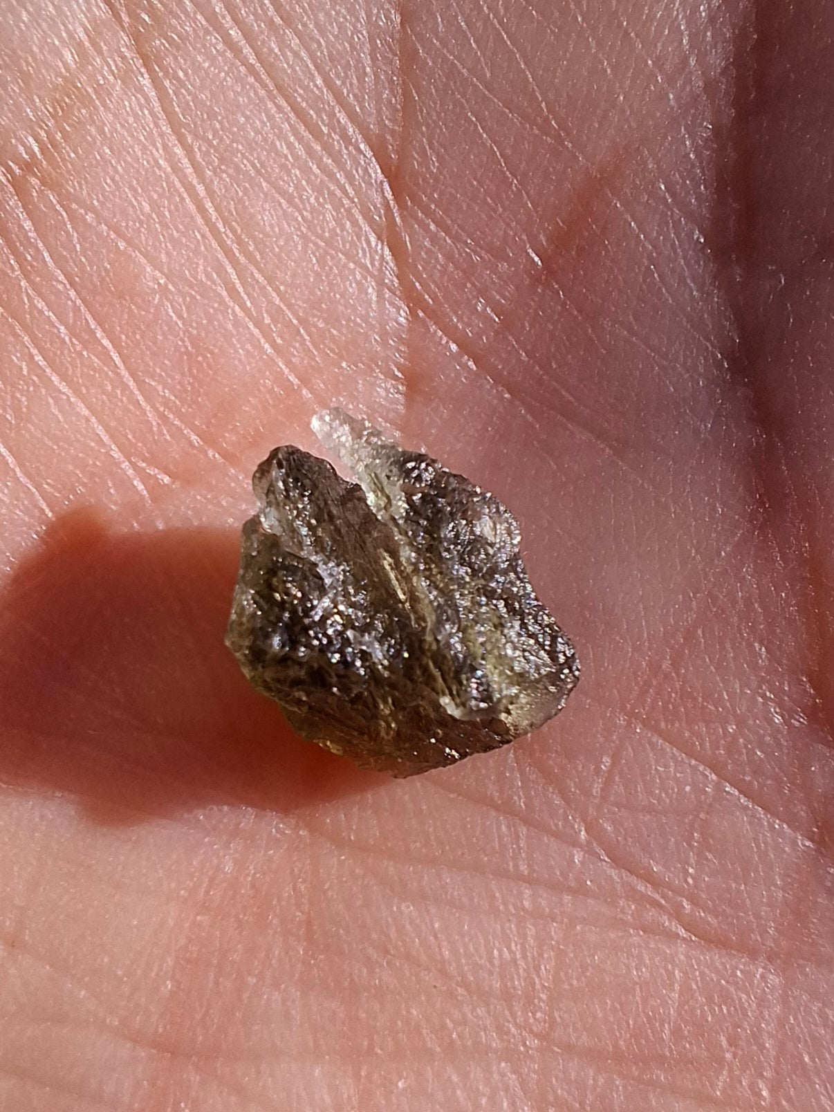 Moldavite small Piece, 0.41g, Tektite (Ref: 1482)