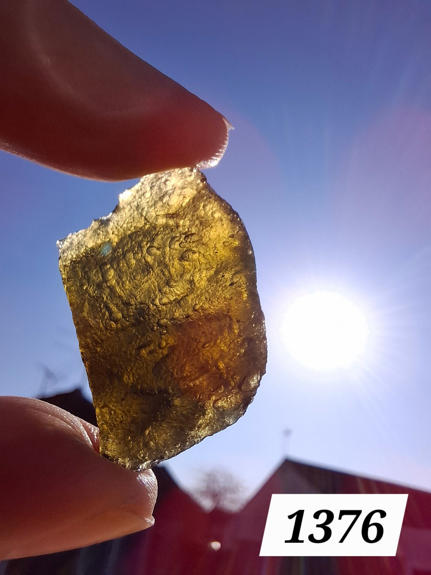 Moldavite Piece, JAKULE, 7.00g, Tektite (Ref: 1376)