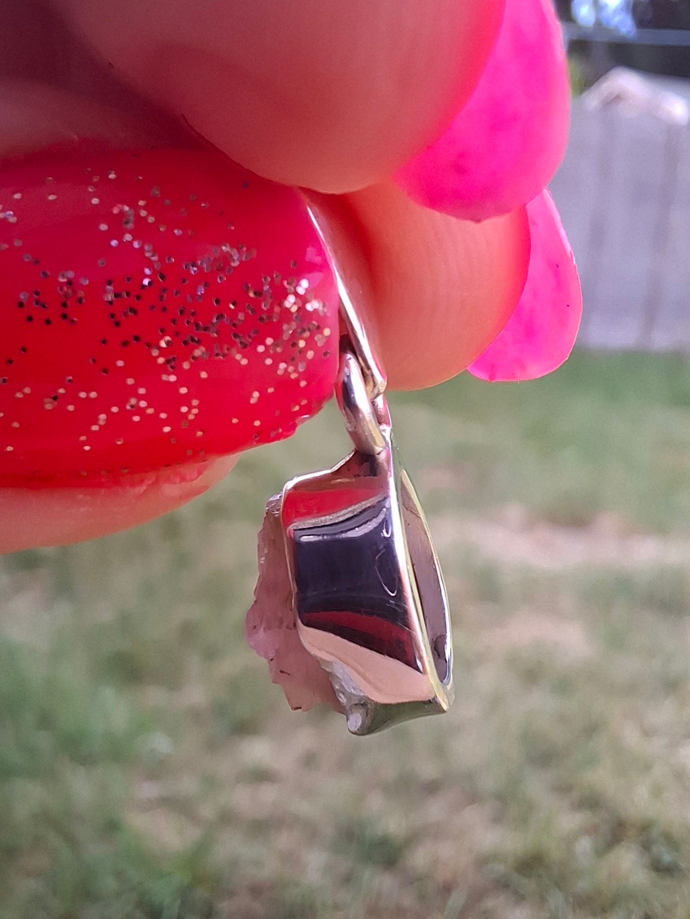 Pink Tourmaline Pendant, 925 Silver, Crystal (Ref: PT72)