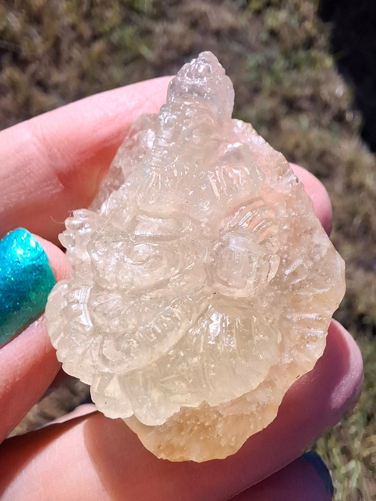 Libyan Desert Glass GANESHA carving, 20.76g, Tektite (Ref: Ganesha4)