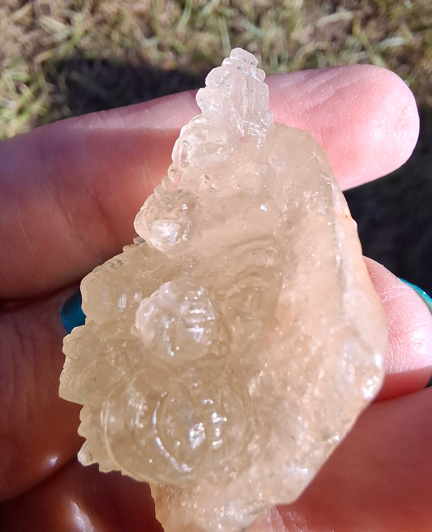 Libyan Desert Glass GANESHA carving, 20.76g, Tektite (Ref: Ganesha4)