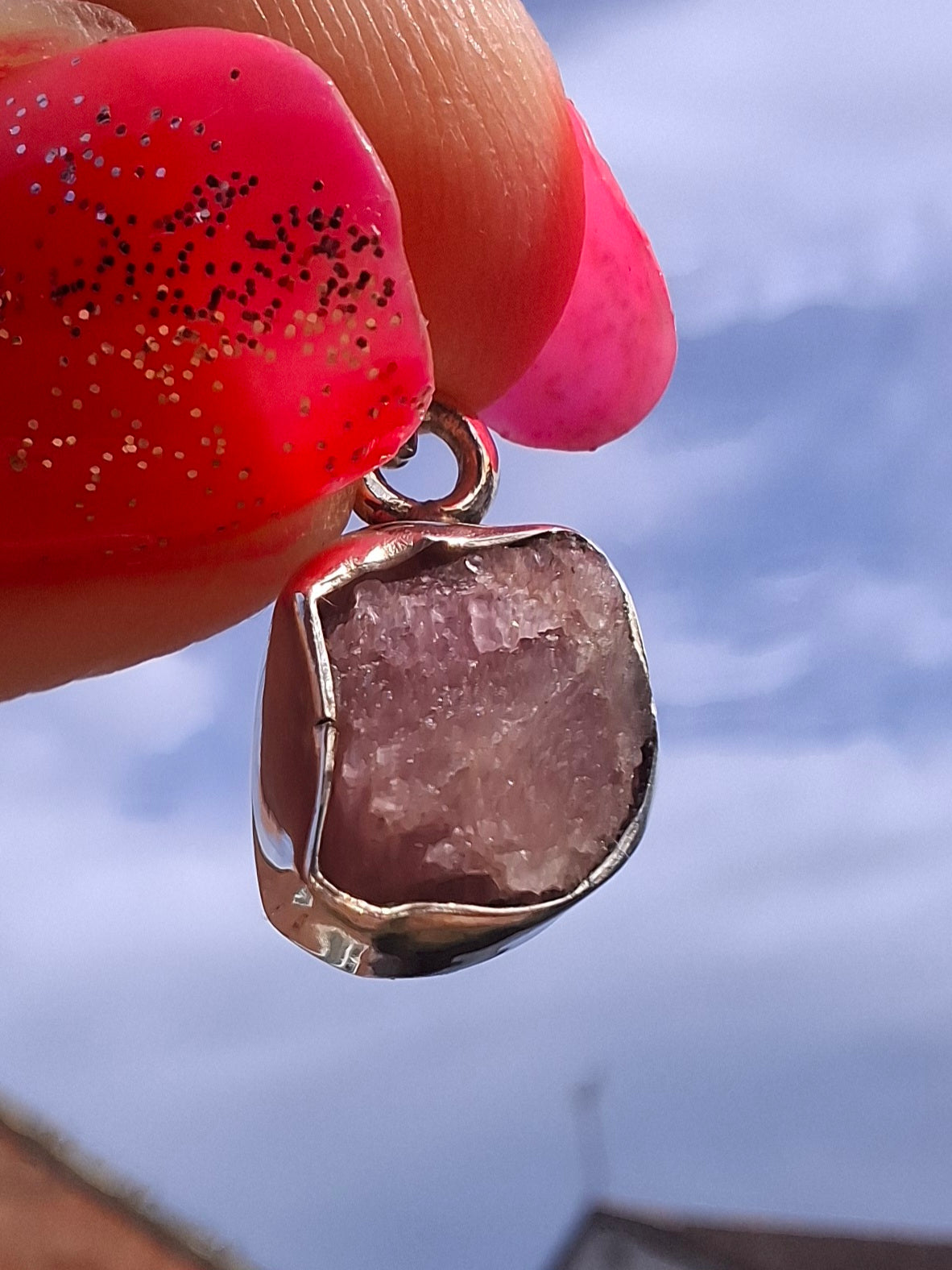 Pink Tourmaline Pendant, 925 Silver, Crystal (Ref: PT82)