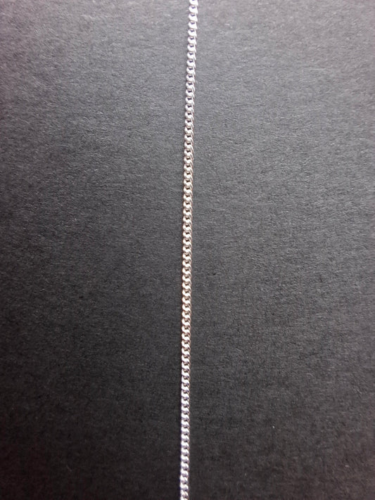 Curb Diamond cut, 0.9mm, 20 inch, 925 Silver CHAIN (Ref: chain-4)