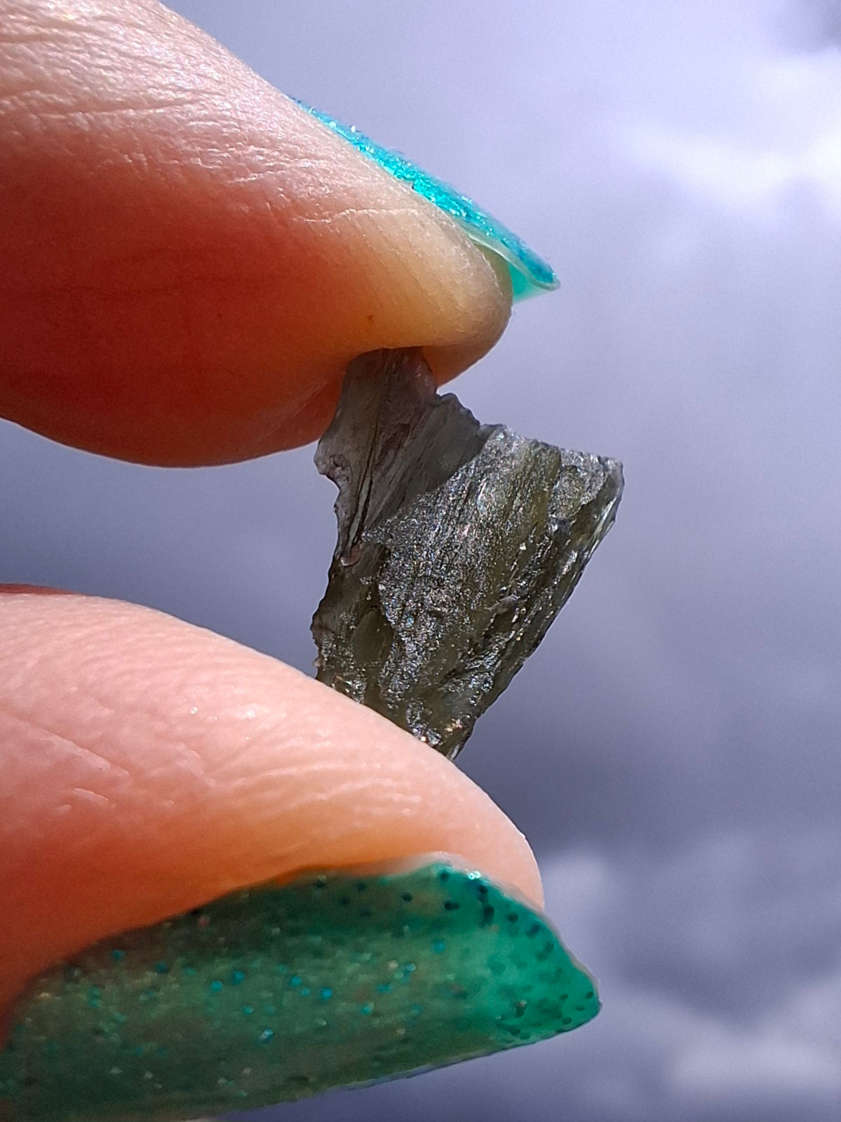 Moldavite Piece, 0.64g, Tektite (Ref: 1424)