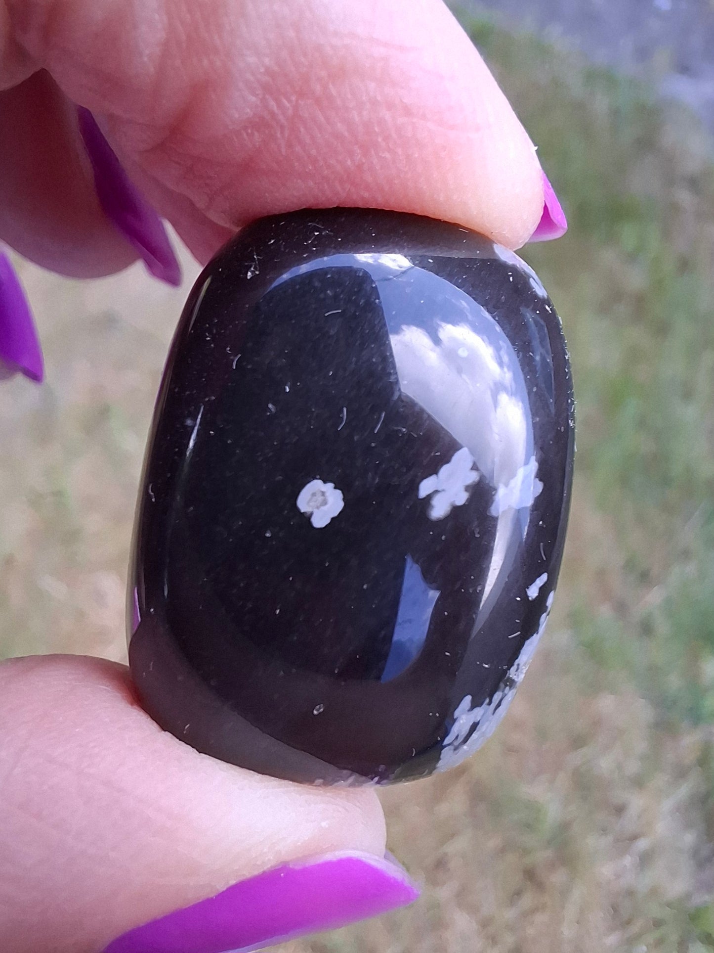 Snowflake Obsidian, Tumble Stone, Crystal (Ref: T100)