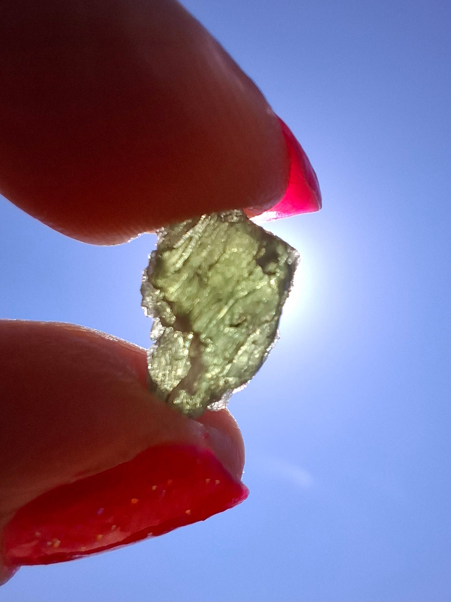 Moldavite Piece, SNOWFLAKE, FROSTED, BRUSNA, Tektite (Ref: 1492)