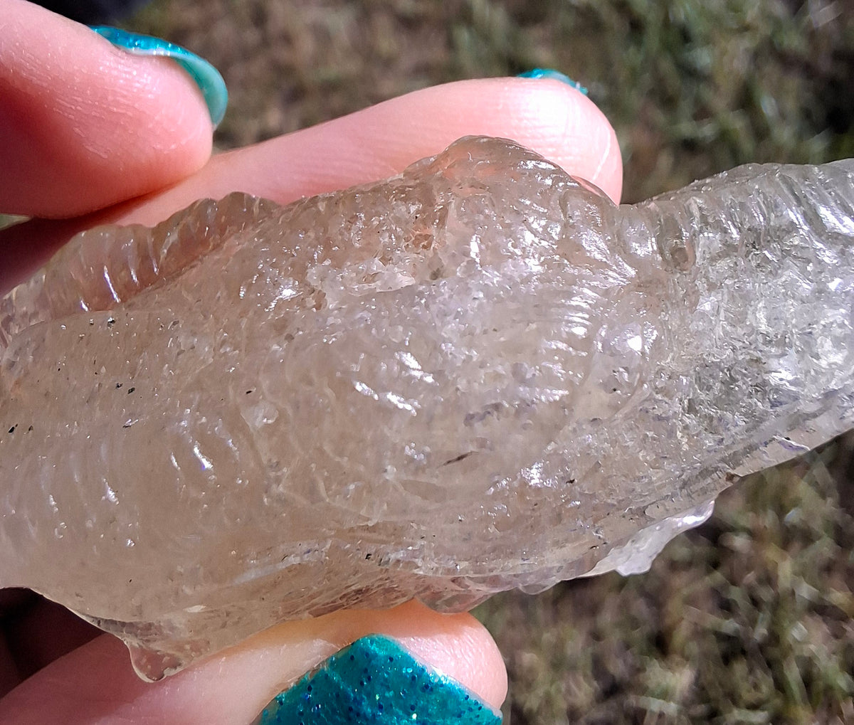 Libyan Desert Glass DRAGON HEAD carving, 22.42g, Tektite (Ref: Dragon 2)