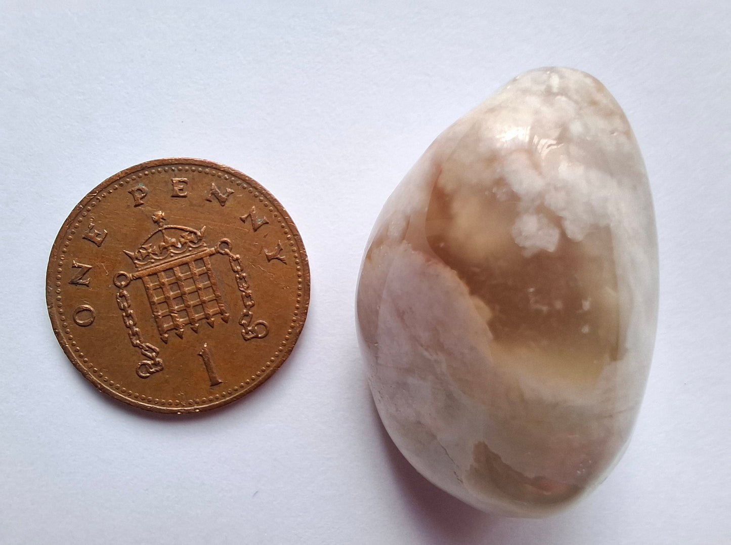 Flower Agate, Tumble Stone, Crystal (Ref: T70)