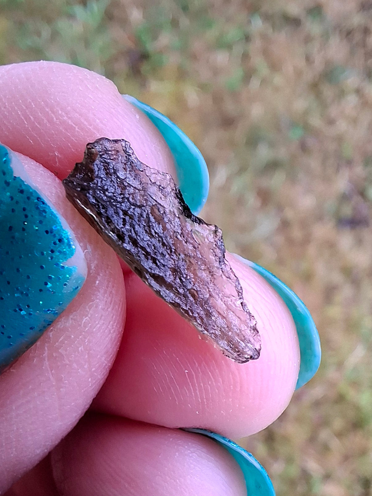 Moldavite small Piece, 0.34g, Tektite (Ref: 1421)