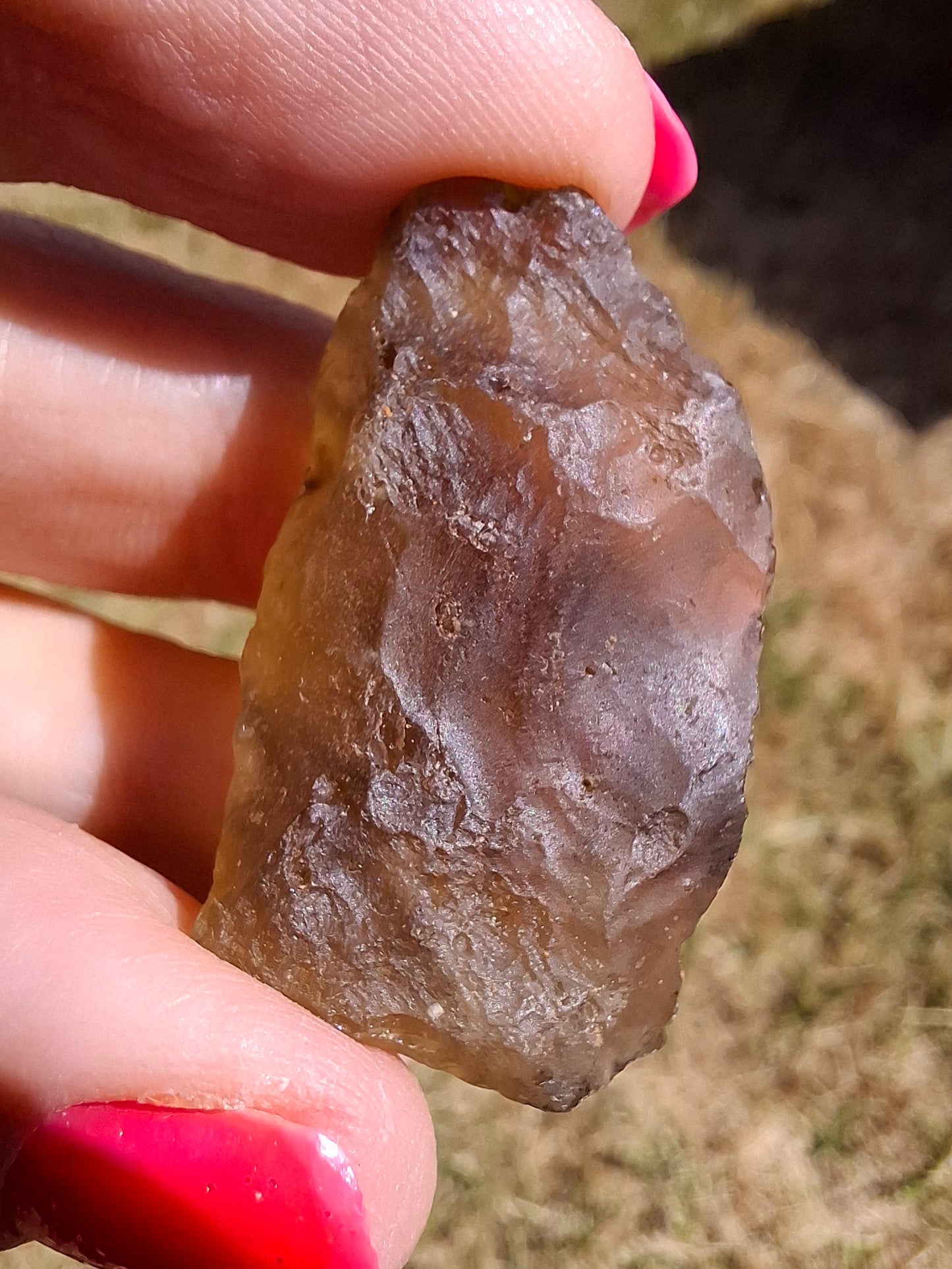 Libyan Desert Glass (darker) Piece, 11.69g, Tektite (Ref: L1366)