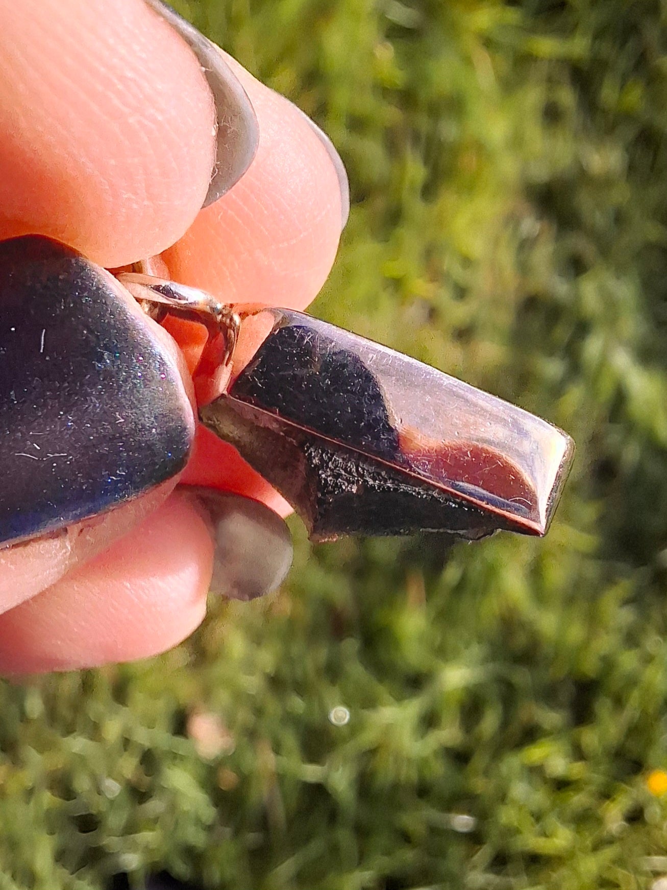 Moldavite Pendant, 925 Silver, Tektite (Ref: P2)