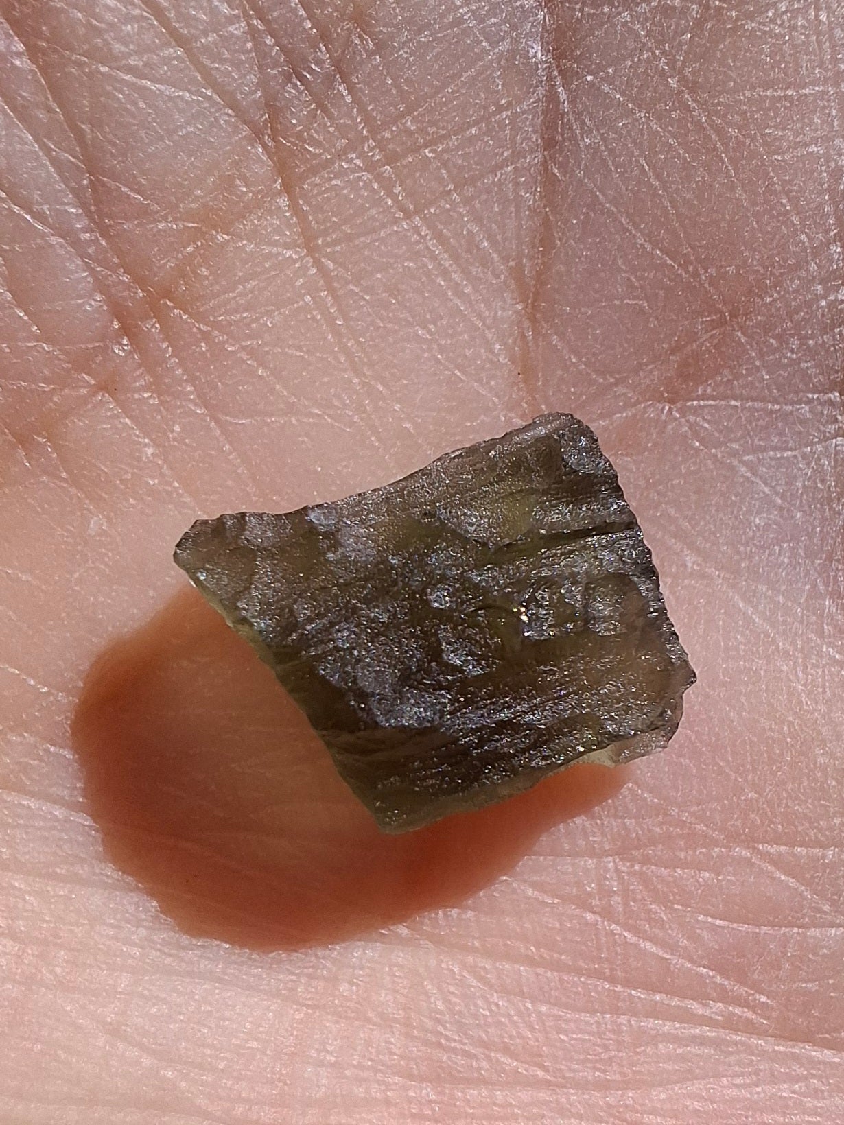 Moldavite Piece, 0.86g, Tektite (Ref: 1406)