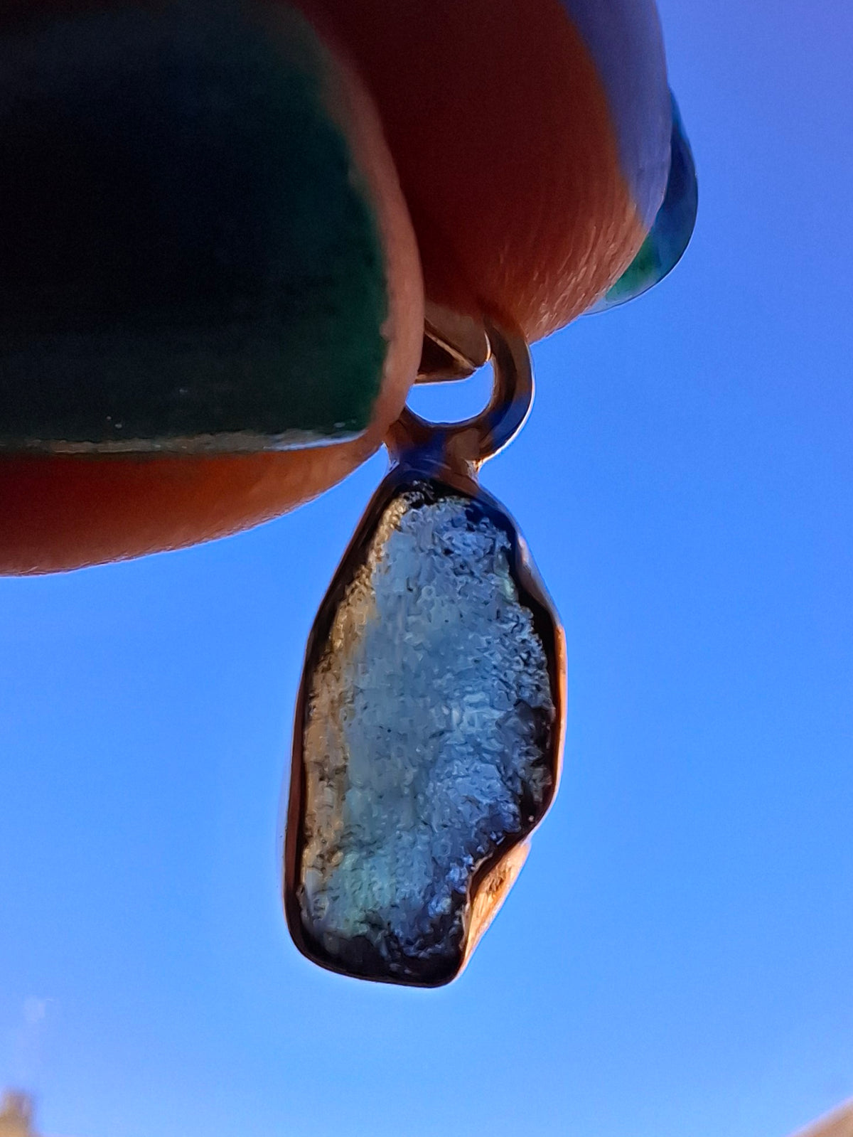 Moldavite Pendant, 14K GOLD Plated, Tektite (Ref: P450)