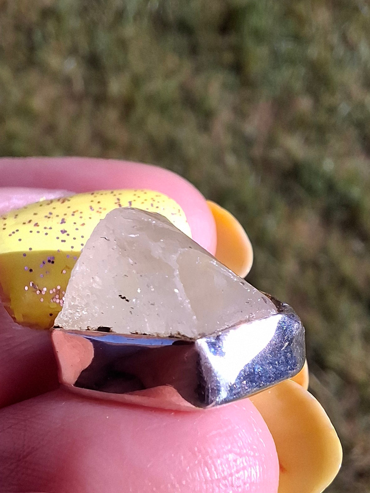 Libyan Desert Glass Pendant, 925 Silver, Tektite (Ref: LP104)