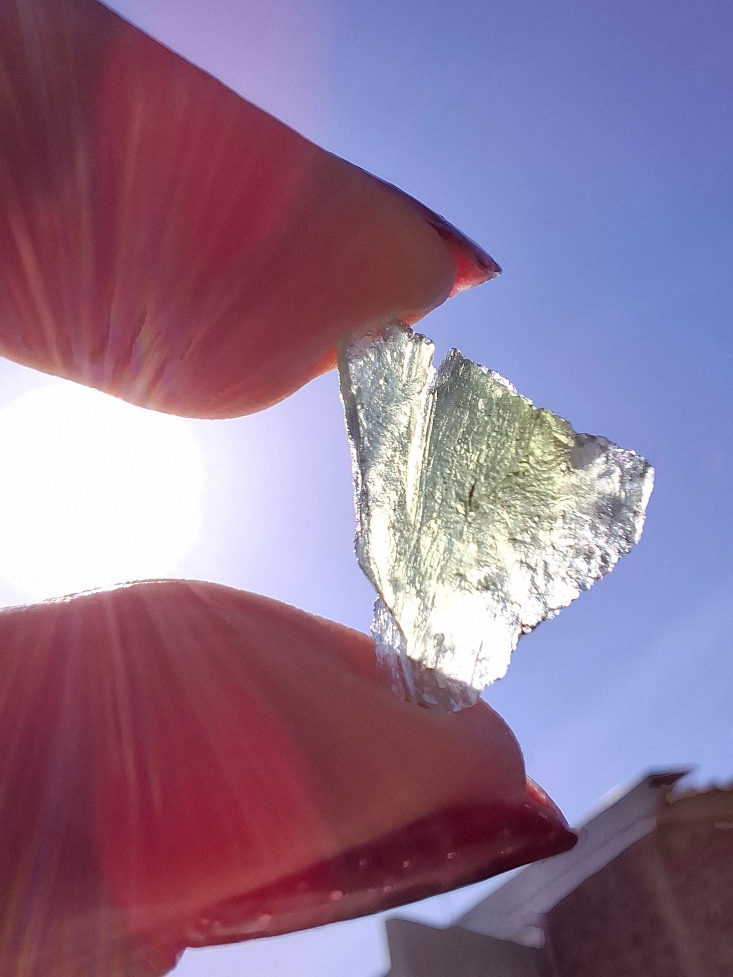 Moldavite Piece, 0.87g, Tektite (Ref: 1477)
