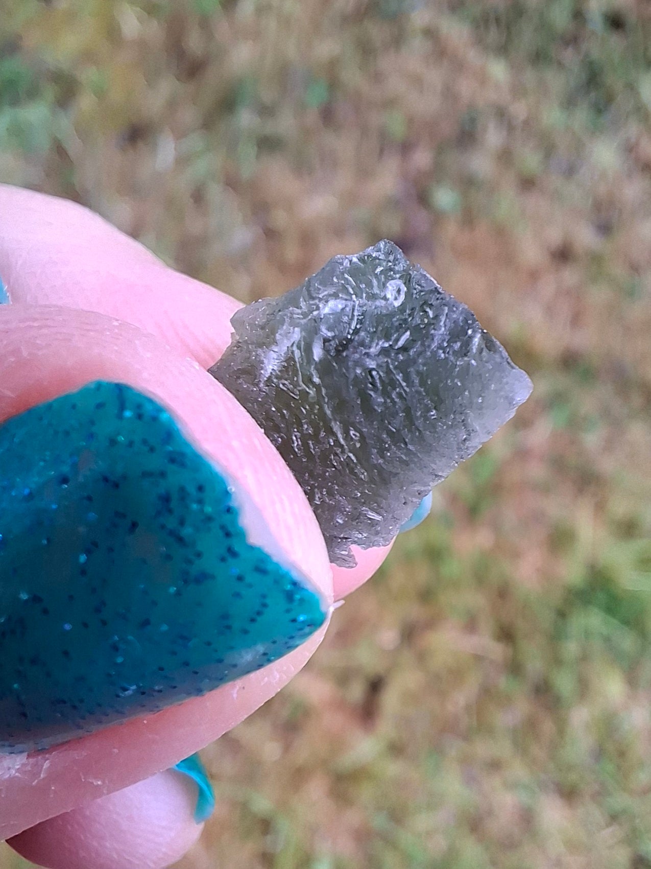 Moldavite Piece, 0.92g, Tektite (Ref: 1418)