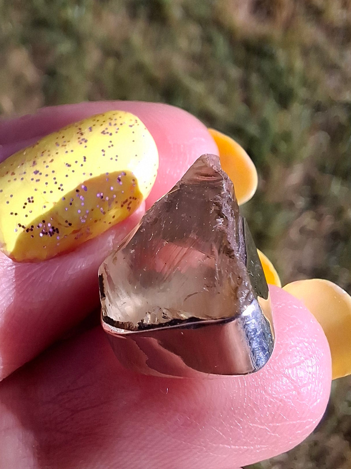 Libyan Desert Glass Pendant, 925 Silver, Tektite (Ref: LP113)